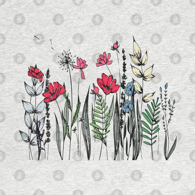 Watercolor Wild Flowers by madmonkey